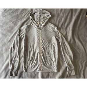 Abbot + Main Venice Beach CA Grey Full Zip Hoodie Mens Size Medium Heathered